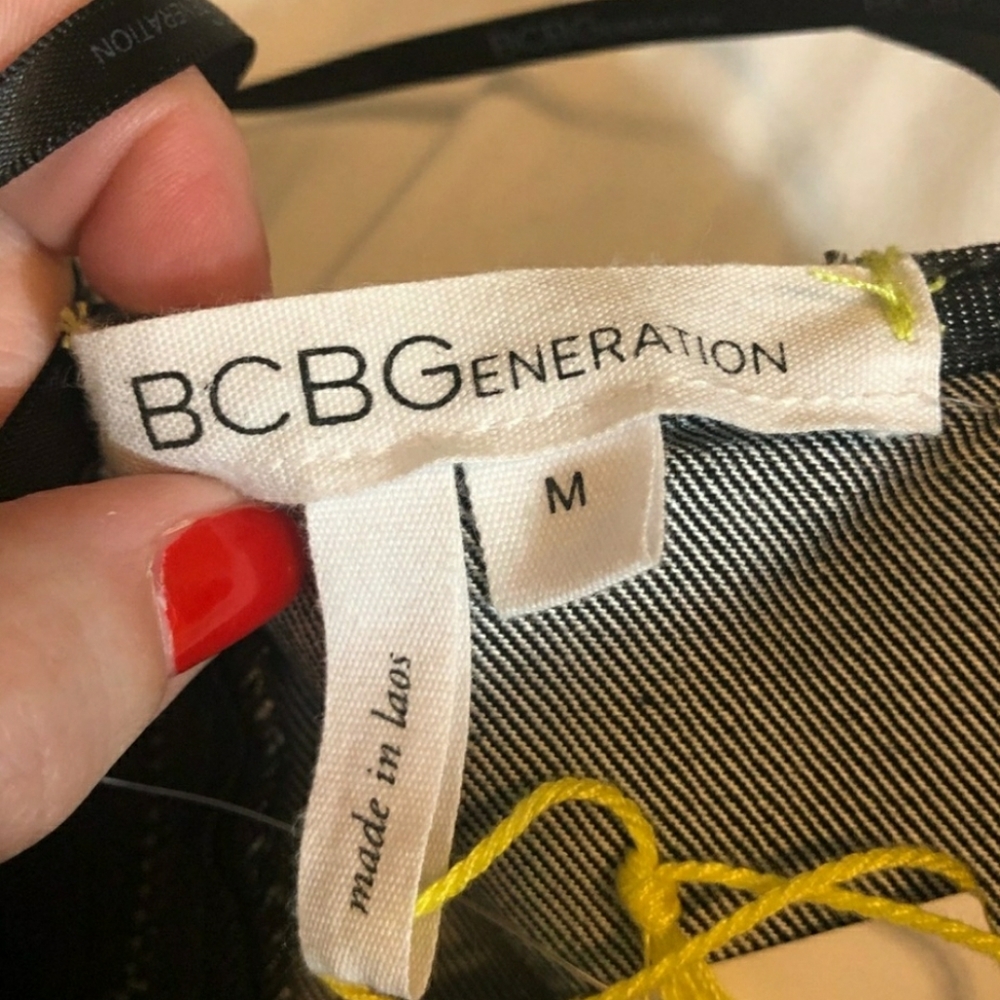 NWT BCBGeneration Strapless Denim Dress Sz M - Picture 6 of 7